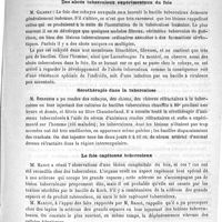0217 - Page 213 - Congrès de la tuberculose. De l'emploi de la tuberculine comme agent révélateur de la syphilis et de la lépre / Des abcès tuberculeux expérimentaux du foie / Sérothérapie dans la tuberculose / Le foie capitonné tuberculeux / Traitement de la tuberculose pulmonaire des enfants, par les injections hypodermiques de gaïacol iodoformé