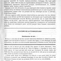 0275 - Page 271 - Drainage de l'espace sous-arachnoïdien pour diminuer la pression intra-cranienne du liquide céphalo-rachidien / Congrès de la tuberculose. Stérilisation du lait / Feuilleton. A propos du choléra de Molène