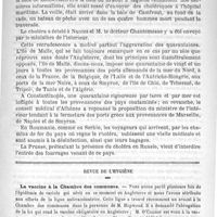 0321 - Page 317 - Hygiène. Bulletin sanitaire / Revue de l'hygiène. La vaccine à la Chambre des communes / La diphtérie à Lyon