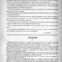 0364 - Page 360 - Congrès des médecins aliénistes des pays de langue française (IVe session tenue à La Rochelle, du 1er au 6 août 1893). Toxicité des urines chez les épileptiques aliénés (A suivre) / Courrier. Maternité de Saint-Antoine