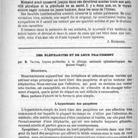 0450 - Page 446 - Mort de G.-A. Richelot [J. Rochard] / Des blépharites et de leur traitement, par M. Valude, Leçons professées à la clinique nationale ophtalmologique des Quinze-Vingts) / L'hyperhémie des paupières