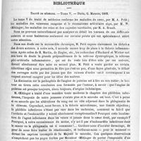 0495 - Page 491 - Académies et sociétés savantes. Société de chirurgie. Séance du 4 octobre 1893 / Bibliothèque. Traité de médecine. - Tome V. - Paris, G. Masson, 1893