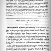 0500 - Page 496 - Hygiène. Le suicide [Jules Rochard] / Revue de la presse étrangère. Chirurgie. De la mortalité dans l'extirpation du cancer du sein