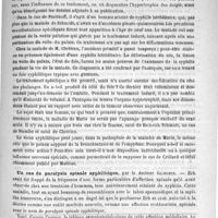 0513 - Page 509 - Revue de la presse française. Médecine. Un cas d'ostéopathie hypertrophiante chez une syphilitique, par M. Ed. Chrétien / Un cas de paralysie spinale syphilitique, par le Docteur Glorieux