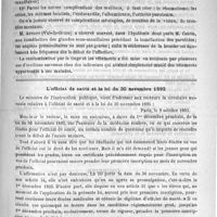 0541 - Page 537 - Académies et sociétés savantes. Société médicale des hôpitaux. Séance du 13 octobre 1893 / L'officiat de santé et la loi du 30 novembre 1892