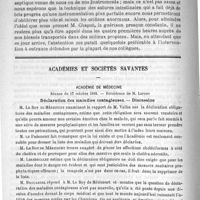 0552 - Page 548 - Hôpital de la Pitié. - Docteur Paul Reclus. Traitement des plaies pénétrantes de l'abdomen / Académies et sociétés savantes. Académie de médecine. Séance du 17 octobre 1893