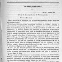 0555 - Page 551 - Académies et sociétés savantes. Académie de médecine. Séance du 17 octobre 1893 / Correspondance