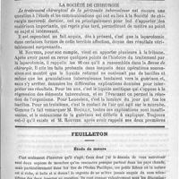 0557 - Page 553 - Sommaire / La société de chirurgie / Feuilleton. Étude de moeurs