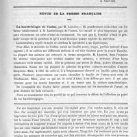 0563 - Page 559 - Des laits stérilisés à l'usage du nourrisson [A. Chavane] / Revue de la presse française. La bactériologie de l'ozène, par M. Laurent / Feuilleton. Étude de moeurs