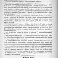 0564 - Page 560 - Revue de la presse française. La bactériologie de l'ozène, par M. Laurent / Injections sous-conjonctivales de sublimé, par le M. Grand-Clément / Feuilleton. Étude de moeurs / Formulaire. Préparations d'huile de foie de morue