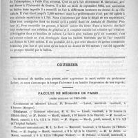0567 - Page 563 - Les bactéries de l'atmosphère / Courrier. Faculté de médecine de Paris. Année scolaire de 1893-1894