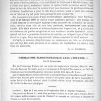 0584 - Page 580 - Sur la folie post-opératoire [L.-G. Richelot] / Rhumatisme blennorrhagique dans l'enfance, par H. Richardière