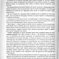 0590 - Page 586 - Revue de la presse française. Médecine. Etude expérimentale et clinique sur le stérésol, par le Docteur F. Berlioz / L'acide carbonique à haute pression doit-il être considéré comme un antiseptique puissant ? par MM. Sabrazes et Bazin
