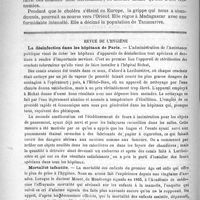 0606 - Page 602 - Hygiène. Bulletin sanitaire / Revue de l'hygiène. La désinfection dans les hôpitaux de Paris / Mortalité infantile