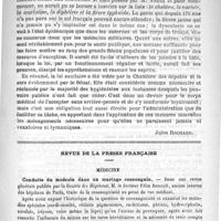 0631 - Page 629 - Déclarations des maladies contagieuses [Jules Rochard] / Revue de la presse française. Médecine. Conduite du médecin dans un mariage consanguin