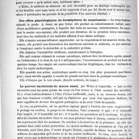 0632 - Page 630 - Revue de la presse française. Médecine. Conduite du médecin dans un mariage consanguin / Des effets physiologiques du bromhydrate de scopolamine (Gazette médicale, de Liège) / Le pouvoir bactéricide du mucus nasal, par Wirtz et Lermoyer (Journal des Sciences médicales de Lille)