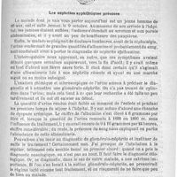 0721 - Page 721 - Sommaire / Hôpital de la Pitié. - M. le Professeur Jaccoud. Les néphrites syphilitiques précoces
