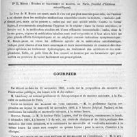 0731 - Page 731 - Bibliothèque. Conférence clinique sur la tuberculose des enfants, par le Docteur Paul Simon... - Félix Alcan... / Dr E. Monin : Hygiène et traitement du diabète. - Paris, (Société d'éditions scientifiques) / Courrier. Cours de clinique des maladies des voies urinaires / Hôpital Necker / Cours de clinique des maladies mentales et des maladies de l'encéphale / Cours de clinique médicale