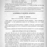 0752 - Page 752 - Revue de thérapeutique. Les syphilis atténuées. - Technique des injections de calomel. - L'oxyde rouge de mercure. - Le Moyrapuama. - Emploi de l'extrait aqueux de muguet / Académies et sociétés savantes. Académie de médecine. Séance du 28 novembre 1893