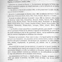 0756 - Page 756 - Courrier. Laïcisation de l'hôpital de Toulon / Traitement des alcooliques à Paris dans un asile / Répartition des stagiaires dans les hôpitaux / Les femmes-médecins en Turquie
