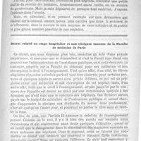0765 - Page 765 - Histoire de la chaire de clinique chirurgicale à l'Hôtel-Dieu. Leçon d'ouverture du 21 novembre 1893, par le Professeur Simon Duplay (Fin) / Décret relatif au stage hospitalier et aux cliniques annexes de la Faculté de médecine de Paris