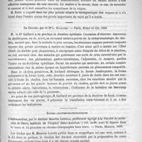 0801 - Page 801 - Bibliothèque. Les teignes (Favus, Tondante, Pelade), par le Dr L. Butte. - Paris, Soc. d'éditions scientifiques, 1893 / Le choléra par le Dr L. Galliard. - Paris, Rueff et Cie, 1894 / Etudes anatomo-pathologiques. L'inflammation, par le Docteur Maurice Letulle... - Paris, Masson, 1893