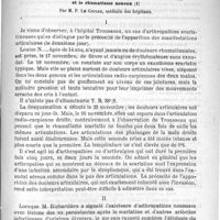 0817 - Page 817 - Sommaire / Arthralgies scarlatineuses anormalement précoces. - L'infection et le rhumatisme noueux, par M. P. Le Gendre...