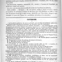 0828 - Page 828 - Académies et sociétés savantes. Académie de médecine. Séance publique annuelle du 12 décembre 1893 / Courrier. Pétition pour la désaffectation de l'hôpital Trousseau / Mutations dans les services de chirurgie de Paris / Société d'anthropologie de Paris
