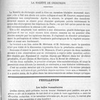 0829 - Page 829 - Sommaire / La société de chirurgie / Feuilleton. Les balles humanitaires