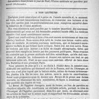 0865 - Page 865 - Sommaire / A nos lecteurs