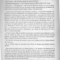 0876 - Page 876 - Courrier. Médecine et chirurgie / Physiologie / Statistique / L'admission des malfaiteurs dans les hôpitaux de Paris / Les maisons de santé libres et le secret médical