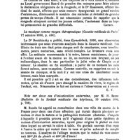 1036 - Page 1042 - Revue des journaux. The notification of measles (Brit. med. Journ., n°s 1850 et 1851, p. 1470 et 1519). [Catrin.]. / La musique comme moyen thérapeutique (Gazette médicale de Paris 17 octobre 1896, p. 496). [E. V.]. / Note sur deux cas d'intoxication saturnine, par M. H. Rendu (Bulletin de la Société médicale des hôpitaux, 16 octobre 1896, p. 708)