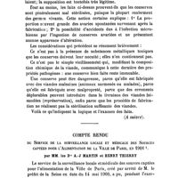 0038 - Page 35 - Mémoires. Les conserves de viande. Les accidents qu'elles provoquent ; leurs causes ; les moyens de les prévenir. Par le Dr L. Vaillard, ... (A suivre). / Mémoires. Compte rendu du Service de la surveillance locale et médicale des Sources captées pour l'Alimentation de la Ville de Paris, en 1901, par MM. les Drs A.-J. Martin, Henry Thierry
