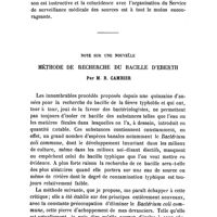 0067 - Page 64 - Mémoires. Compte rendu du Service de la surveillance locale et médicale des Sources captées pour l'Alimentation de la Ville de Paris, en 1901, par MM. les Drs A.-J. Martin, Henry Thierry. IV. - Région de la Vanne. / Note sur une nouvelle méthode de recherche du bacille d'Eberth. Par M. R. Cambier