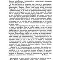 0085 - Page 82 - Revue des journaux. Procédé de recherche du bacille typhique dans l'eau de boisson, par le Dr G. Vallet, ... (Archives de médecine expérimentale, 1901, p. 557). [E. Vallin]. / A proposito di un nuovo metodo d'isolamento del bacillo del tifo, par e Dr U. Biffi (La Riforma Medica, n° 213, 1901, Anno XVII)