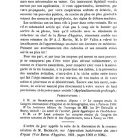0157 - Page 154 - Société de médecine publique et de génie sanitaire. Séance du 22 janvier 1902. Installation du bureau pour 1902. / Présentations. / M. Bechmann : L'épuration bactérienne des eaux d'égout (Voir Revue d'hygiène, 1901, pages 1002 et 1084). Discussion