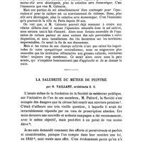 0163 - Page 160 - Société de médecine publique et de génie sanitaire. Séance du 22 janvier 1902. M. Bechmann : L'épuration bactérienne des eaux d'égout (Voir Revue d'hygiène, 1901, pages 1002 et 1084). Discussion. / La salubrité du métier de peintre. par M. Vaillant, ..