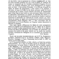 0177 - Page 174 - Bibliographie. L'enseignement de l'hygiène dans les écoles et les lycées, par le Dr Marcel Lejeune. ... C. Naud, Paris. / Traité des maladies professionnelles, par le Dr Th. Sommerfeld, ... ; traduction du Dr G. de Geynst, ..., 1901 ; ..