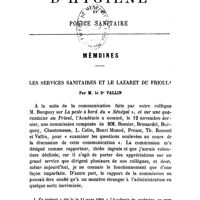 0196 - Page 193 - Mémoires. Les services sanitaires et le lazaret du Frioul. Par M. le Dr Vallin