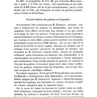 0350 - Page 347 - Société de médecine publique et de génie sanitaire. Séance du 26 mars 1902. Le traitement des ordures ménagères. Par M. Emile Kern. Considérations générales sur l'enlèvement, l'emploi ou le traitement. / Transformation des gadoues en briquettes
