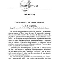0579 - Page 577 - Mémoires. Les huîtres et la fièvre typhoïde. Par M. E. Sacquépée, ..