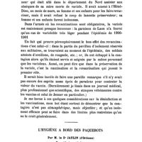 0600 - Page 598 - Mémoires. Prophylaxie de la variole. Isolement, désinfection, vaccination. Par M. le Dr Blanquinque, ... / L'hygiène à bord des paquebots. Par M. le Dr Jaulin ..