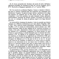0763 - Page 758 - Revue des journaux. Sull illuminazione a gas acetilene estudiata dal punto di vista dell'igiene. (Etude hygiénique sur l'éclairage à l'acétylène) par M. le Dr M. Masi (Annali d'igiene sperimentale, 1902, p. 50). [F.-H. Renaut]. / Su di alcune proprietà del linoleum dal punto di vista dell'igiene (Quelques propriétés du linoléum au point de vue de l'hygiène), par le Dr F. Biancotti (L'Ingegnere igienista, n° 1, 1er janvier 1902)