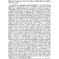 0768 - Page 763 - Revue des journaux. L'esalazione polmonare delle sostanze tossiche volatili, e valore dell'acido carbonico come indice dell'inquinamento almosferico (L'exhalation pulmonaire des substances toxiques volatiles et la valeur de l'acide carbonique comme indice de la souillure atmosphérique), par le professeur G. Sanarelli et par le Dr U. Biffi (Annali d'igiene spérimentale, 1902, p. 90)