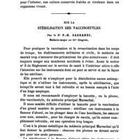 0804 - Page 799 - Mémoires. Observations sur la peste et son mode de propagation. Par M. le Dr Borel, ... V. Conclusions. / Sur la stérilisation des vaccinostyles. Par le Dr P.-H. Sagrandi, ..