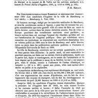 0833 - Page 828 - Bibliographie. II. L'Ispettorato generale di sanità e le sue responsabilita nella recente epidemia di peste in Napoli, per il prefessor A. Sclavo (Rivista d'igiene e sanità pubblica, 16 novembre 1901, p. 837). [F.-H. Renaut.]. / Die Gesundheitsverhaltnisse Hamburgs in neunzehnten Jahrhundert 1901 (Les conditions d'hygiène de la ville de Hambourg au XIXe siècle). - Hambourg, L. Von, 1901