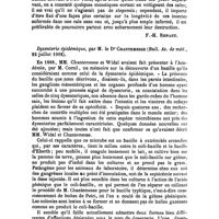 0843 - Page 838 - Revue des journaux. II. - La trasmision y prevencion de la fiebre amarilla (Transmission et prévention de la fièvre jaune), par le Dr V. Havard (Loc. citat., Marzo 31 de 1902, p. 411). / [F.-H. Renaut]. / Dysenterie épidémique, par M. le Dr Chantemesse (Bull. Ac. de méd., 22 juillet 1902)