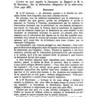 0909 - Page 904 - Société de médecine publique et de génie sanitaire. Séance du 25 juin 1902. Présentations. M. le Dr Drouineau : Rapport sur la déclaration obligatoire de la tuberculose (Voir page 460). Discussion
