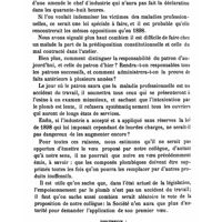 0913 - Page 908 - Société de médecine publique et de génie sanitaire. Séance du 25 juin 1902. Rapport sur la non-assimilation aux accidents du travail de l'intoxication saturnine. Par M. Porée, ... Discussion