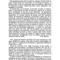 0939 - Page 934 - Revue des journaux. La terrazza di cura per la tuberculosi (La cure d'air sur terrasse pour les tuberculeux pauvres), par le Dr A. Randi (L'Ingegnere igienista, 15 juin 1902, p. 141). [F.-H. Renaut]. / Sull'impiego di substrati zuccherini nell'esame batteriologico delle acque (Emploi des milieux sucrés dans l'examen bactériologique des eaux), par le Dr V. Mercatelli (Il Policlinico, supplemento settimanale, 9 août 1902, p. 1305)